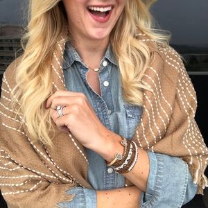 J.Crew Factory Dot Stripe Scarf